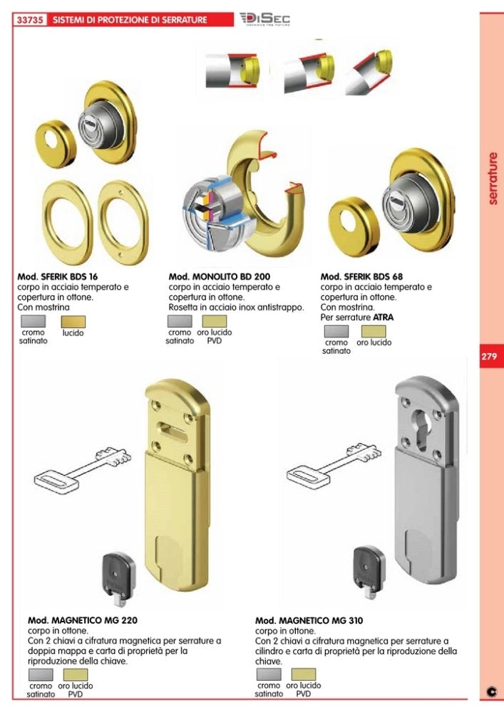 1pz protector magnetico mg220 per doppia mappa cromo satinato cod:ferx.12722
