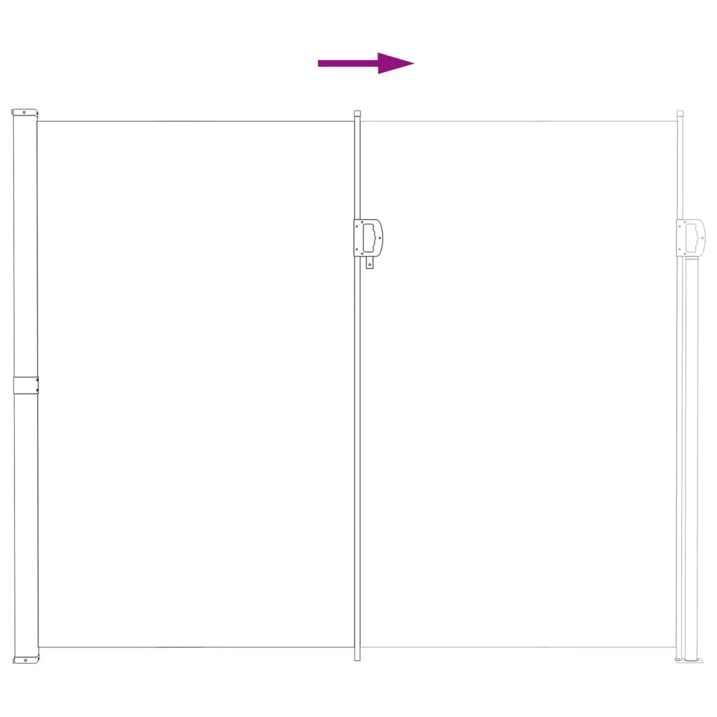 Tenda laterale retrattile-Tenda parasole per balcone Grigio 500 x 200 cm Poliestere