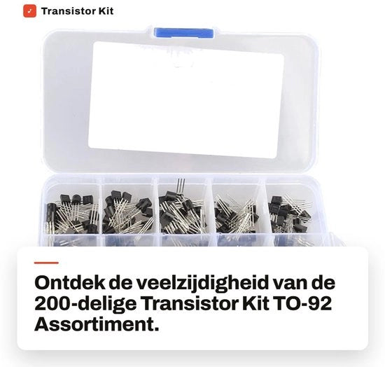 Kit di Transistori - 200 pezzi - 10 tipi diversi - S8050 e oltre - Componenti Elettronici - Ideale per Appassionati - Assortimento