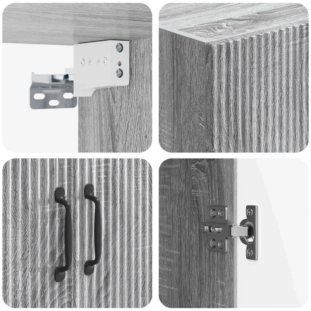 Armadietto a Muro | Mobiletto a muro Sonoma grigio 59 x 31 x 60 cm