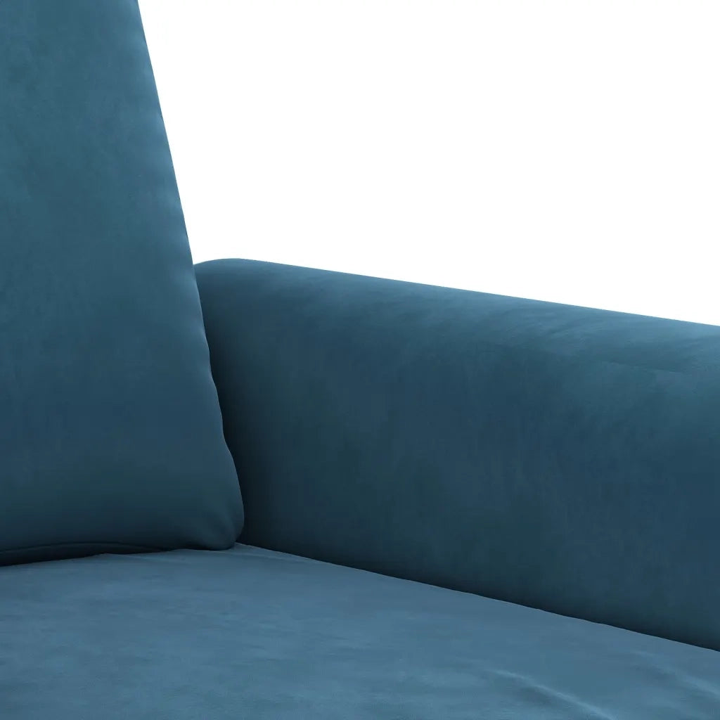 Set di Divani 2 pz con Cuscini Blu in Velluto 3202239