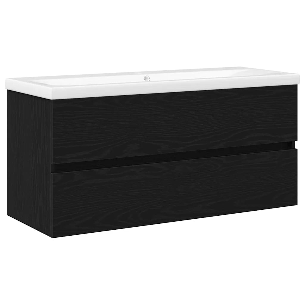 Mobile Lavabo-Armadietto da bagno Rovere nero 100 x 39 x 62 cm Legno multistrato 822510