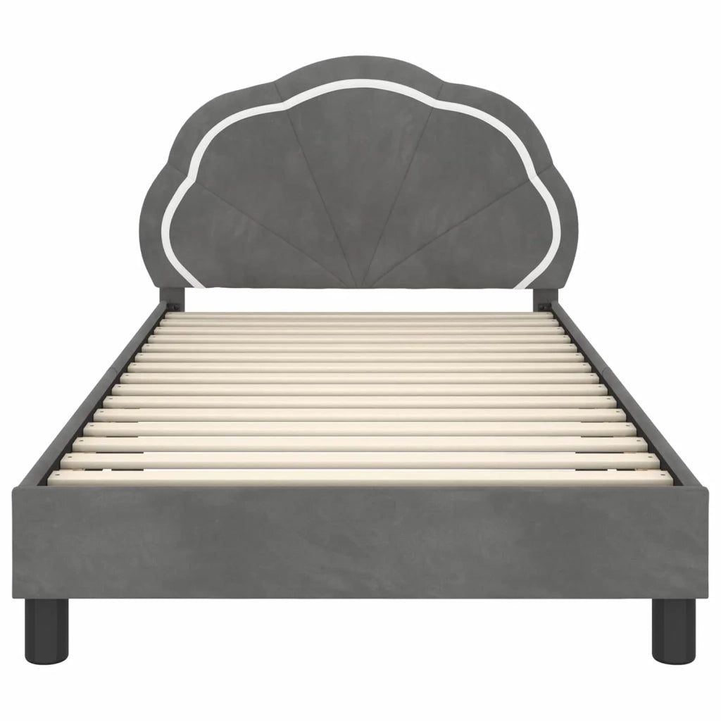 Struttura letto bambini con testata-Giroletto per bambini Grigio Scuro 90 x 190 cm 456710