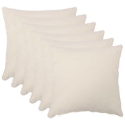 Federa 6 pcs HEERLEN Crema 40 x 40 cm Bouclé 908483