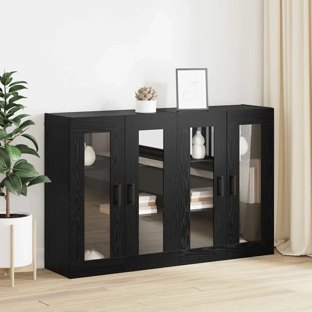 Armadi da Muro 2 pcs Rovere nero 69,5 x 34 x 90 cm