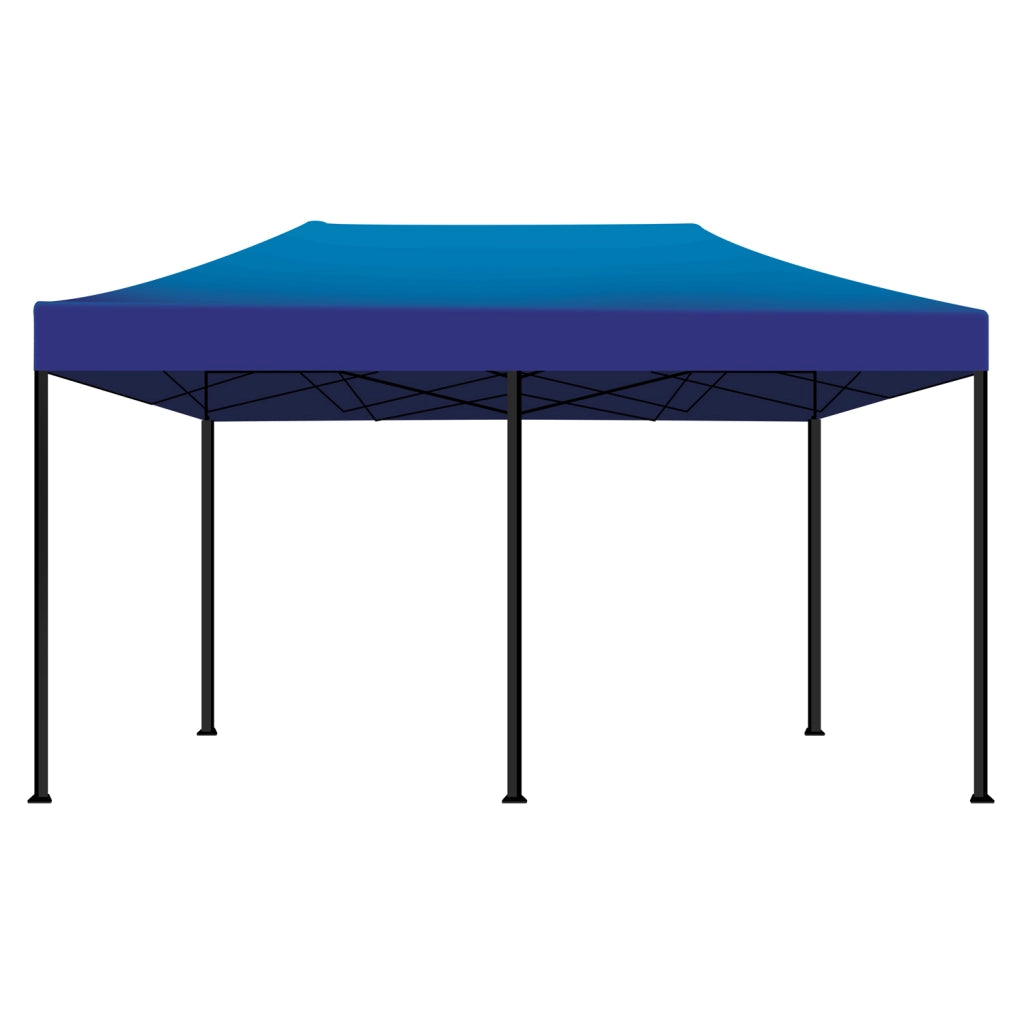 Taman Tenda / Gazebo Per Giardino 3X6 Impermeabile Tendone Pieghevole Per Fiere E Mercati Con Teli Laterali Colore Blu