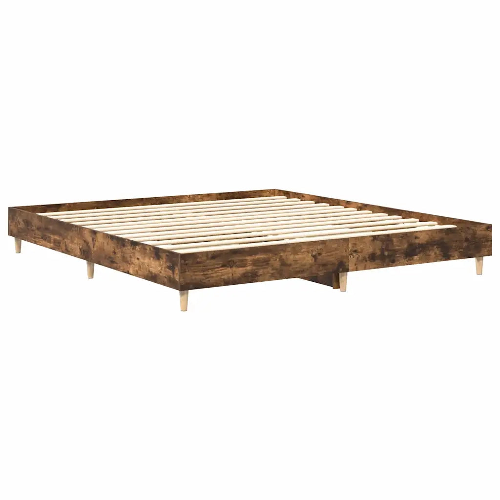 Giroletto senza Materasso-Struttura Letto Rovere Fumo 180x200 cm in Truciolato 512417