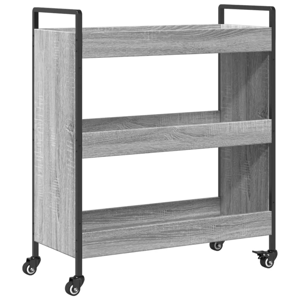 Carrello da Cucina-Scaffale per Cucina Grigio Sonoma 70x30x82 cm Legno Multistrato