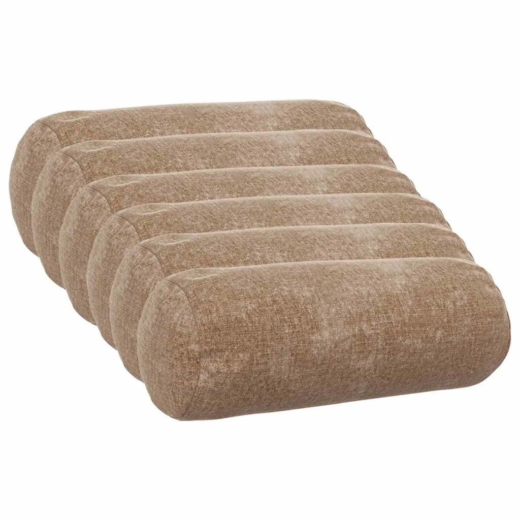 Federa 6 pz HEERLEN Marrone Ø 15 x 40 cm Tessuto Chenille 923290