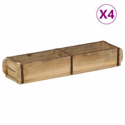Vassoio 4 pcs Marrone 57 x 15 x 9 cm Legno Recuperato Massello 4019611