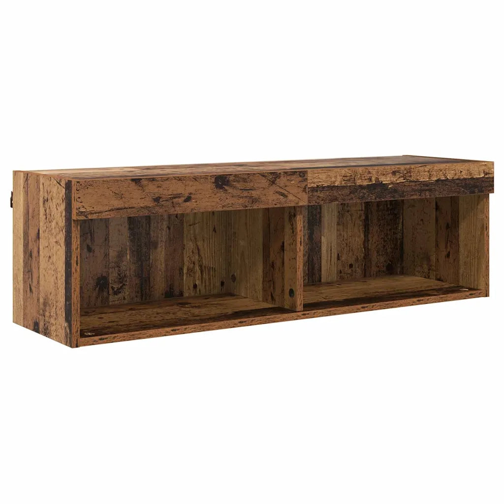 Unit¨¤ a muro per TV con LED con led 5 pz | Armadietto TV | Mobile Porta TV Legno vecchio