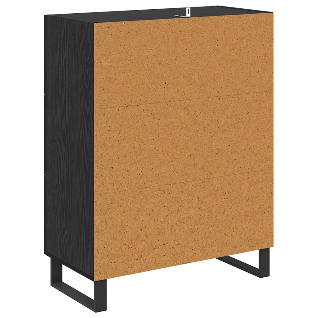 Credenza con Cassetto-Buffet-Armadio da cucina Rovere Nero 69,5 x 34 x 90 cm 126703