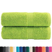 Asciugamani per Ospiti SOLUND 2 pz | Teli per bagno Verdi 30x50 cm 600 gsm