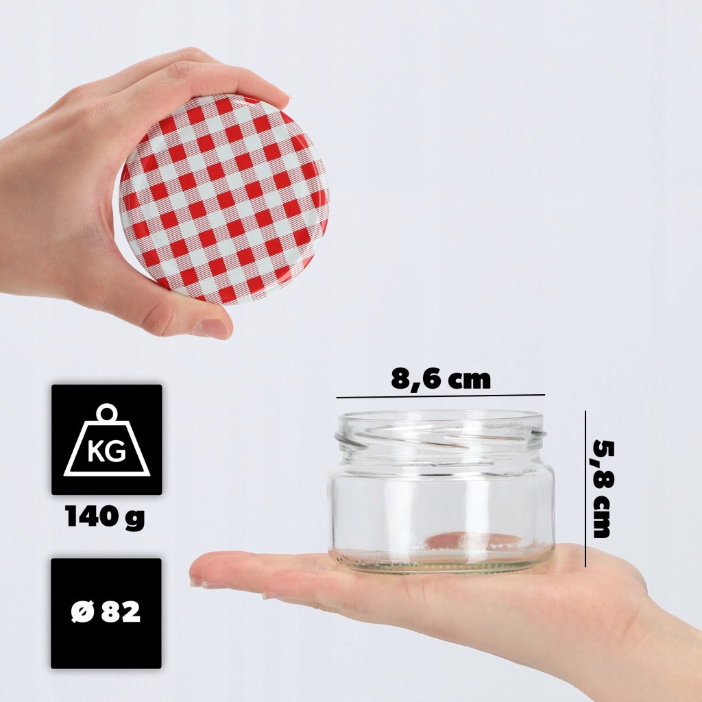 KADAX 50x Barattolo per conserve 250ml + Coperchio Fi82 miele