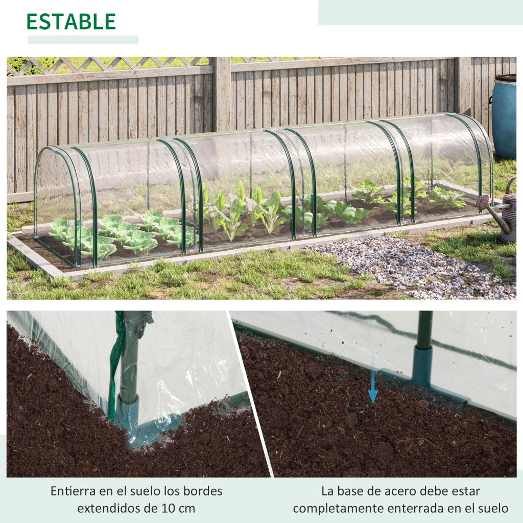 Serra da Giardino per Piante ¨C zephmum ¨C 395x100x80 cm PVC Verde