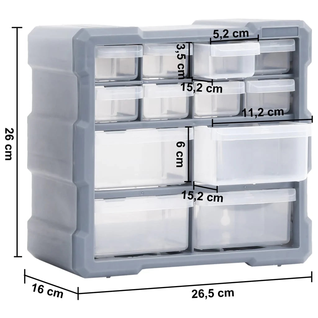 Organizzatori multi-cassetti con 12 cassetti 2 pezzi 26,5 cm 02_0003266