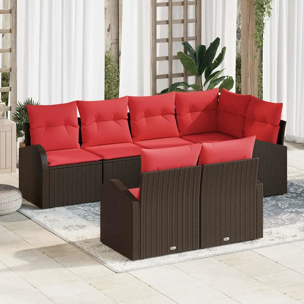 Set Divano da Giardino Marrone polyrattan 3346084