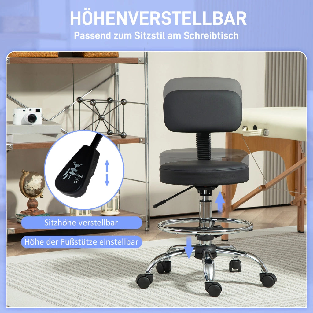 Sedia da ufficio, sedia ergonomica da disegno, sedia per computer regolabile in altezza con poggiapiedi, sedia da scrivania, sedia girevole per