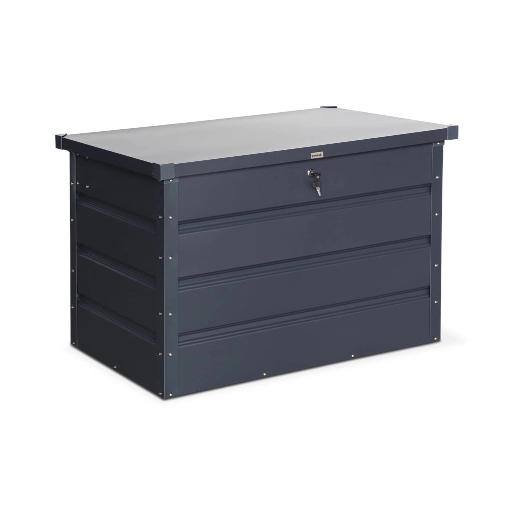 Baule da giardino in metallo, 285l, antracite