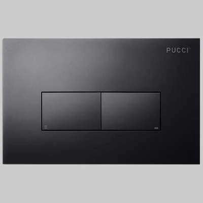 PLACCA DI COMANDO ECO LINEA ACRILICO DOPPIO TASTO  Nero Opaco     PUCCI