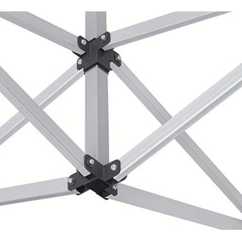 Trade Shop - Gazebo Pieghevole Giardino 3x3x3mt Tenda Telo Grigio Padiglione Mercati Sagre 222714 -