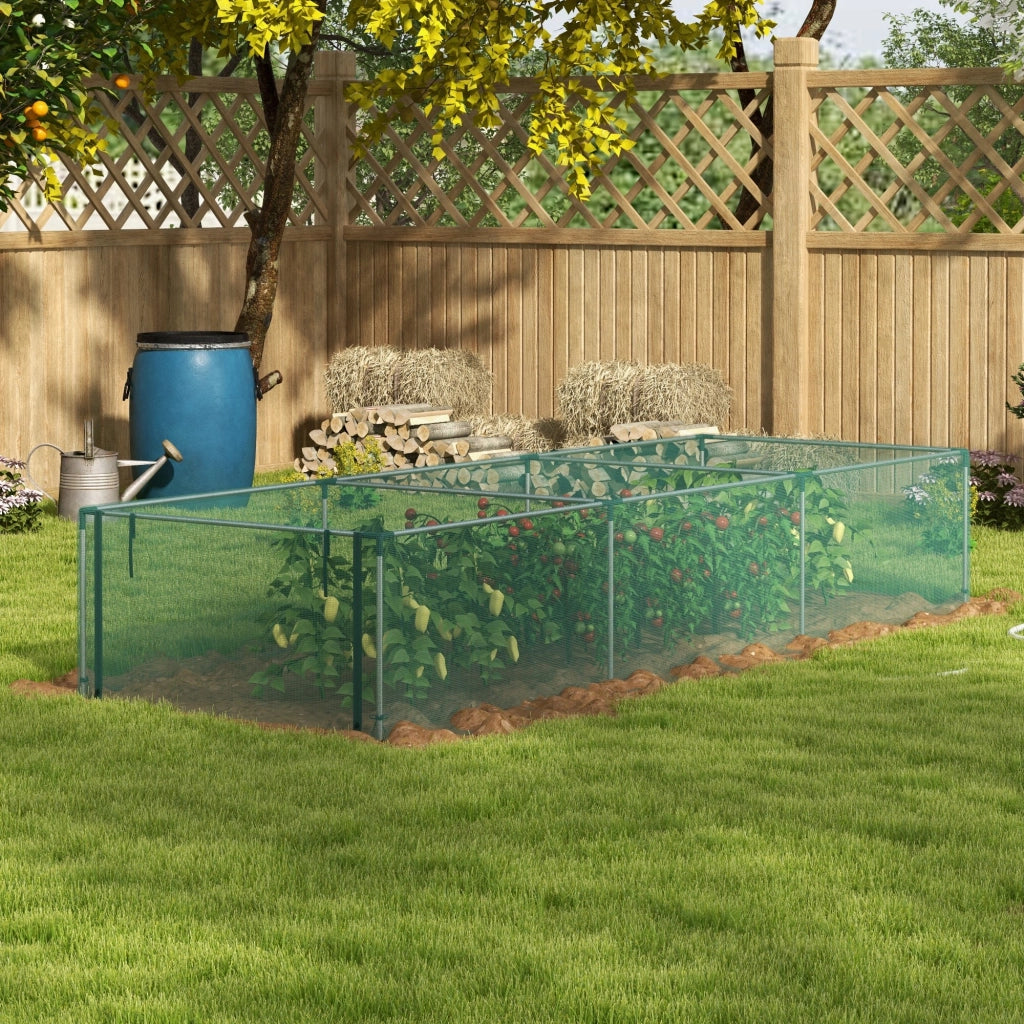 Serra da giardino per pomodori con porta zippata e rete protezione HDPE ¨C Xylo ¨C 125x373x62,5 cm