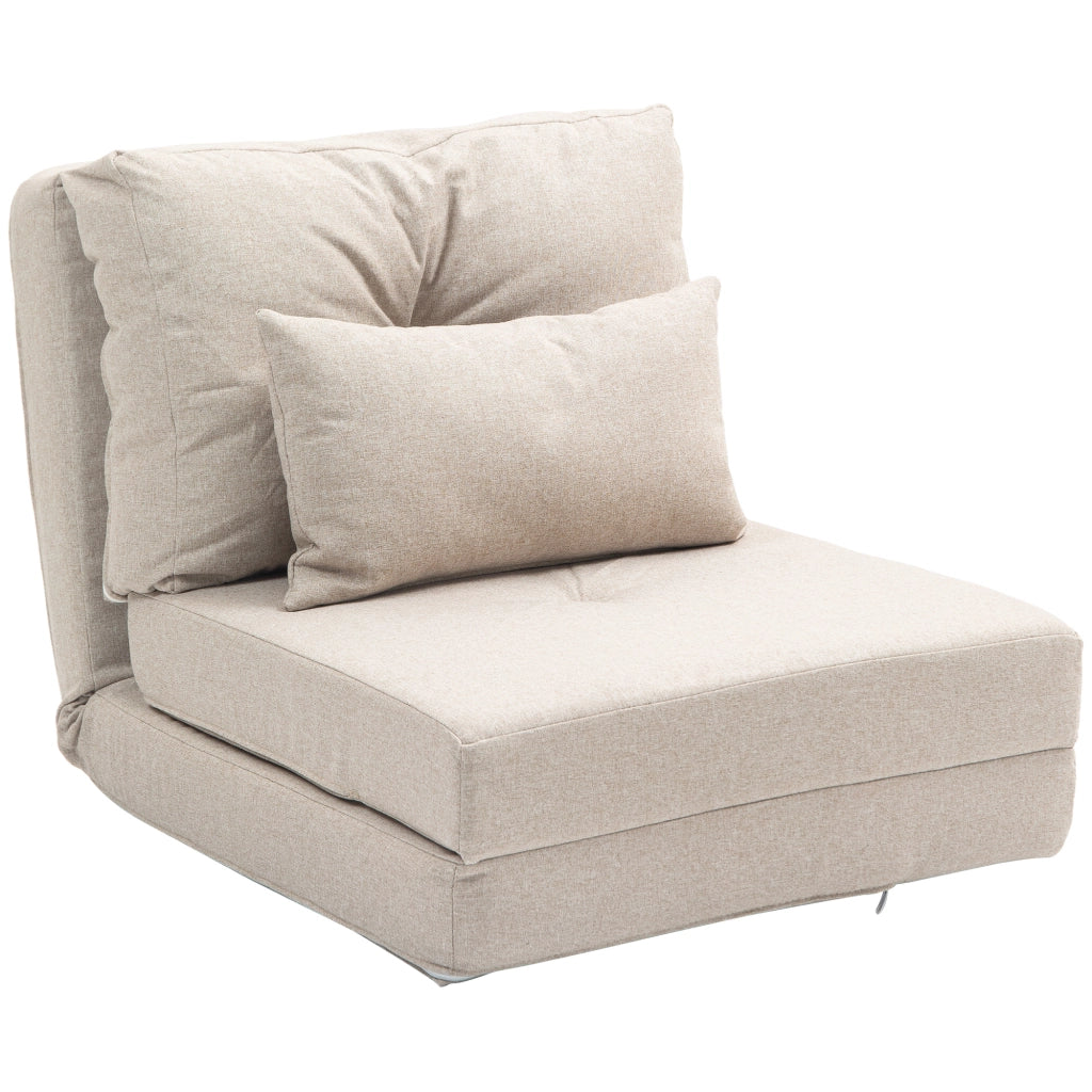 Poltrona letto regolabile ¨C zephmum ¨C beige con cuscino