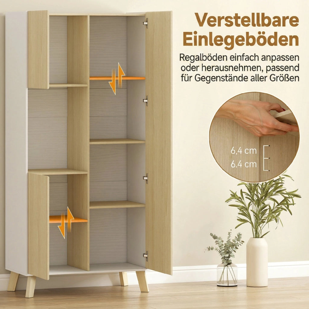 Mobile da cucina 170 cm ¨C Xylo ¨C Effetto legno naturale con ripiani regolabili