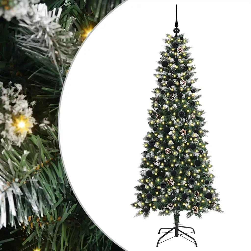 Albero di Natale | Decorazioni natalizie artificiale con 300 LED Verde 180 cm