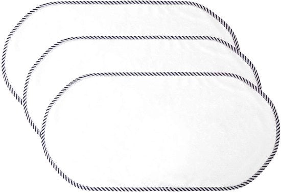 Set di cuscinetti per letto 3 pezzi - Impermeabile - Lavabile - Riciclabile - Fibra di bambù - 29,8 x 60 cm - TPU all'indietro