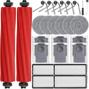 Accessori per 26 robot aspirapolvere, 2 testine principali, 6 sacchi aspirapolvere, 6 dischi aspirapolvere, 4 filtri HEPA, 6 setole laterali, 1 setola di pulizia, 1 chiave a croce