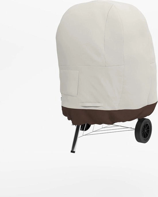 Copri barbecue a gas - Bianco - Coprimano per barbecue con rivestimento impermeabile Coprimano per barbecue a forma rotonda