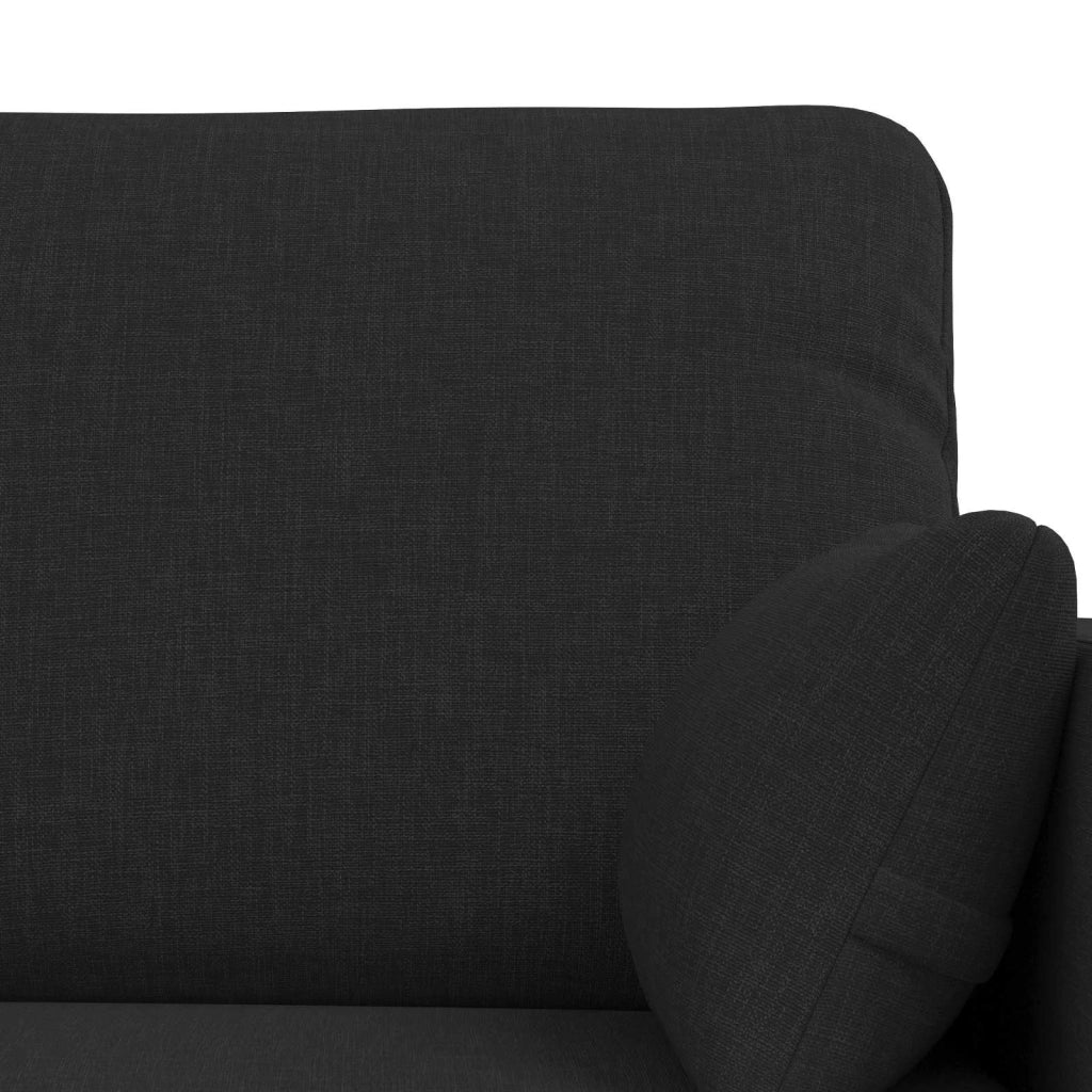 Divano 2 pcs Nero 198 x 78 x 80 cm Tessuto