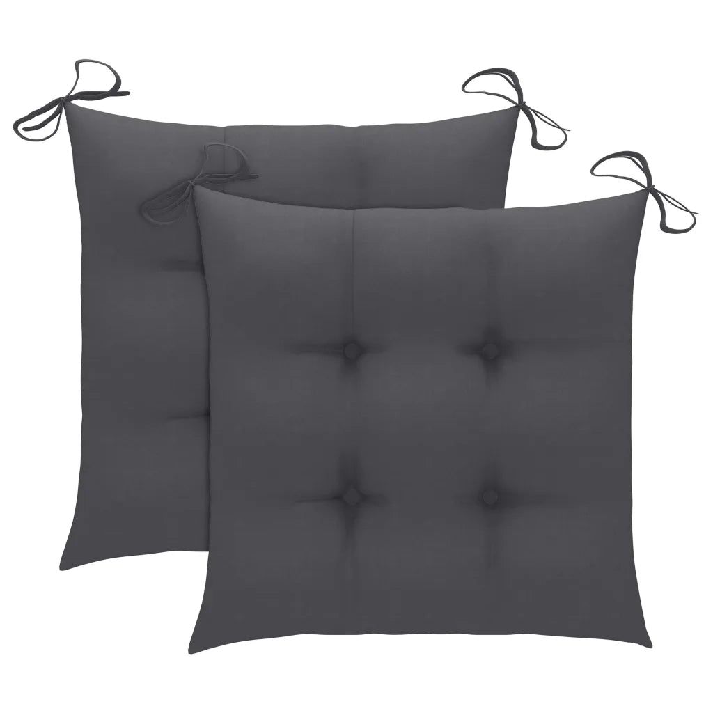 Sedie da Giardino Pieghevoli 2pz con Cuscini in Massello Acacia 3064551