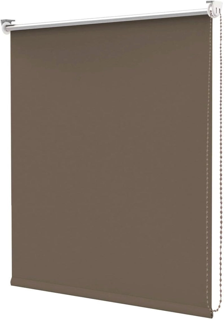 Tenda a Rullo Avvolgibile Porta Finestra Casa Ufficio Parete Soffitto Marrone 180x180 cm