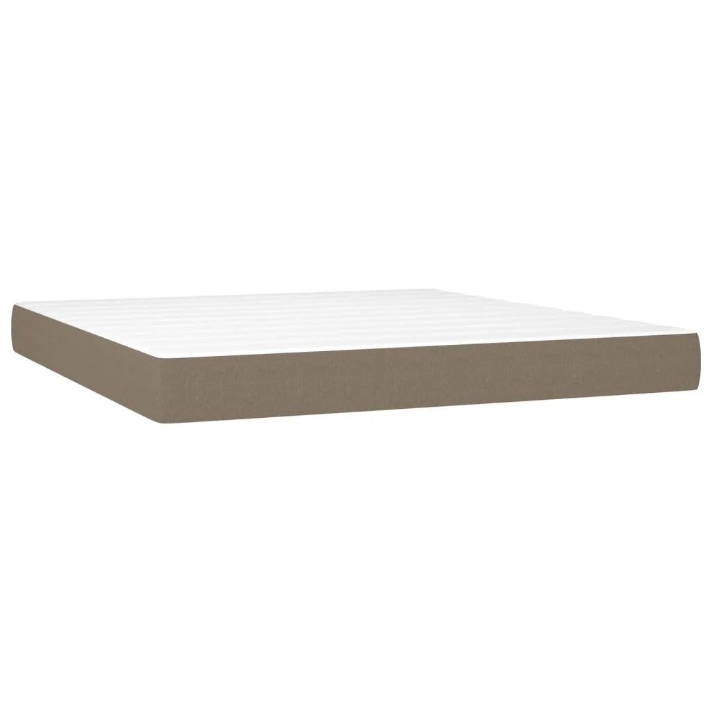 Giroletto a Molle con Materasso Tortora 180x200 cm in Tessuto 3128385