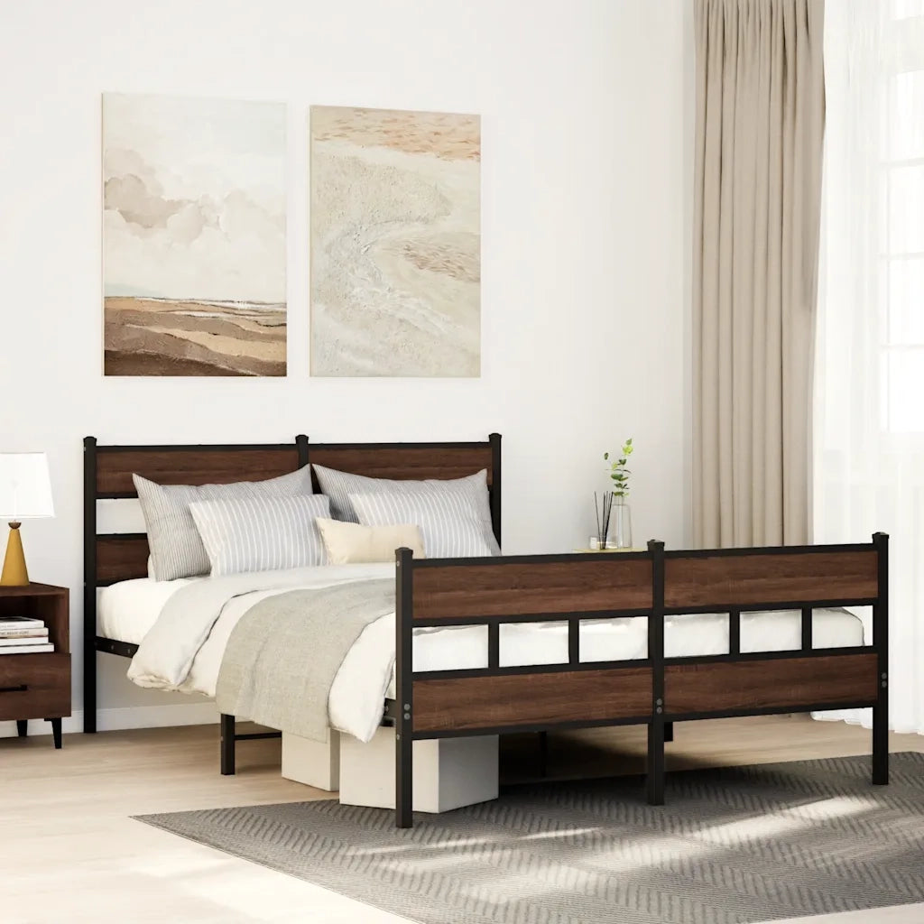 Giroletto senza Materasso con Testiera e Pediera-Struttura Letto 140x190 cm