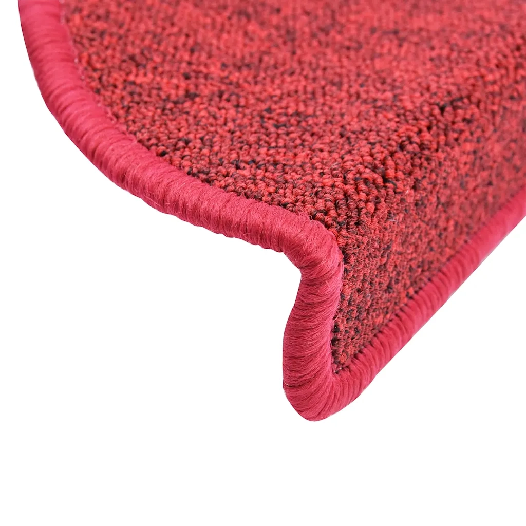 Tappetini per scale 20 pz | Gradini per Scale 56x17x3 cm Rossi semicircolari