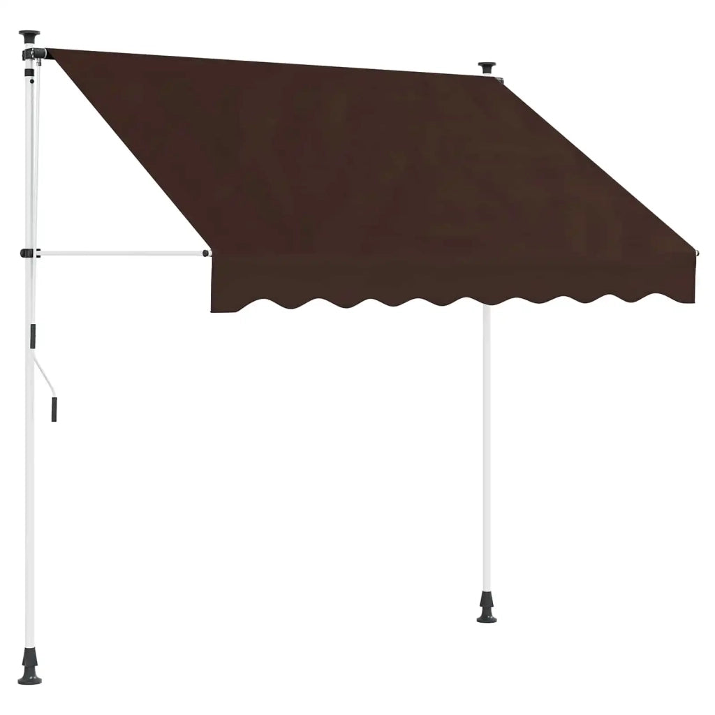 Tenda da Sole | Tenda retrattile manuale Marrone 250 cm