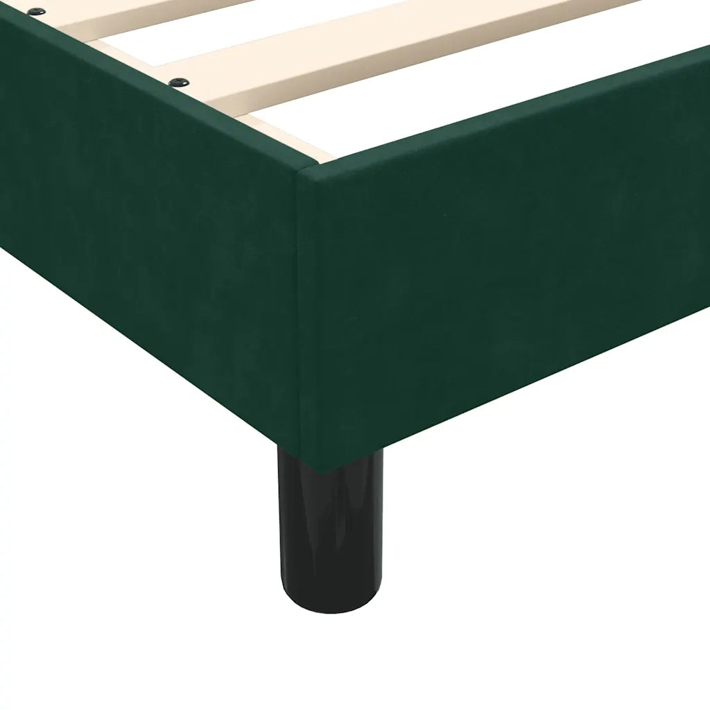 Giroletto a Molle con Materasso Verde Scuro 80x220 cm Velluto 3318474