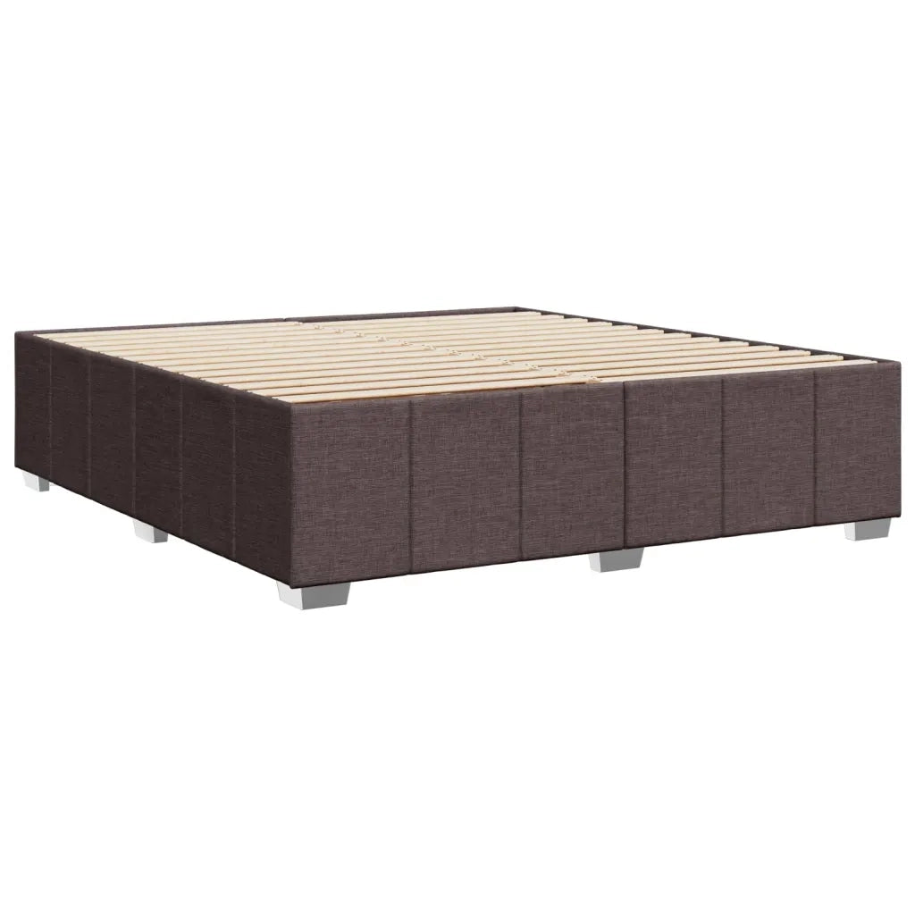 Giroletto senza Materasso Marrone Scuro 180x200 cm Tessuto
