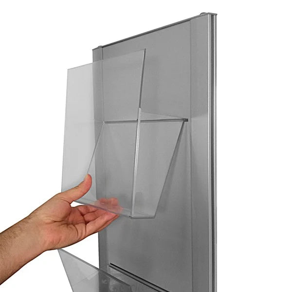 Porta brochure A4 in Metallo a Parete - Non personalizzato