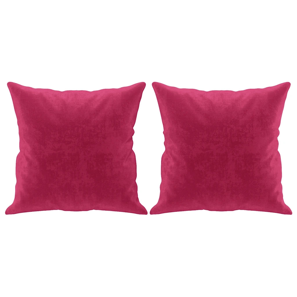 Divano a 2 Posti con Cuscini-Sofa 2 Posti con Cuscini Rosso Vino 140 cm in Velluto 321435