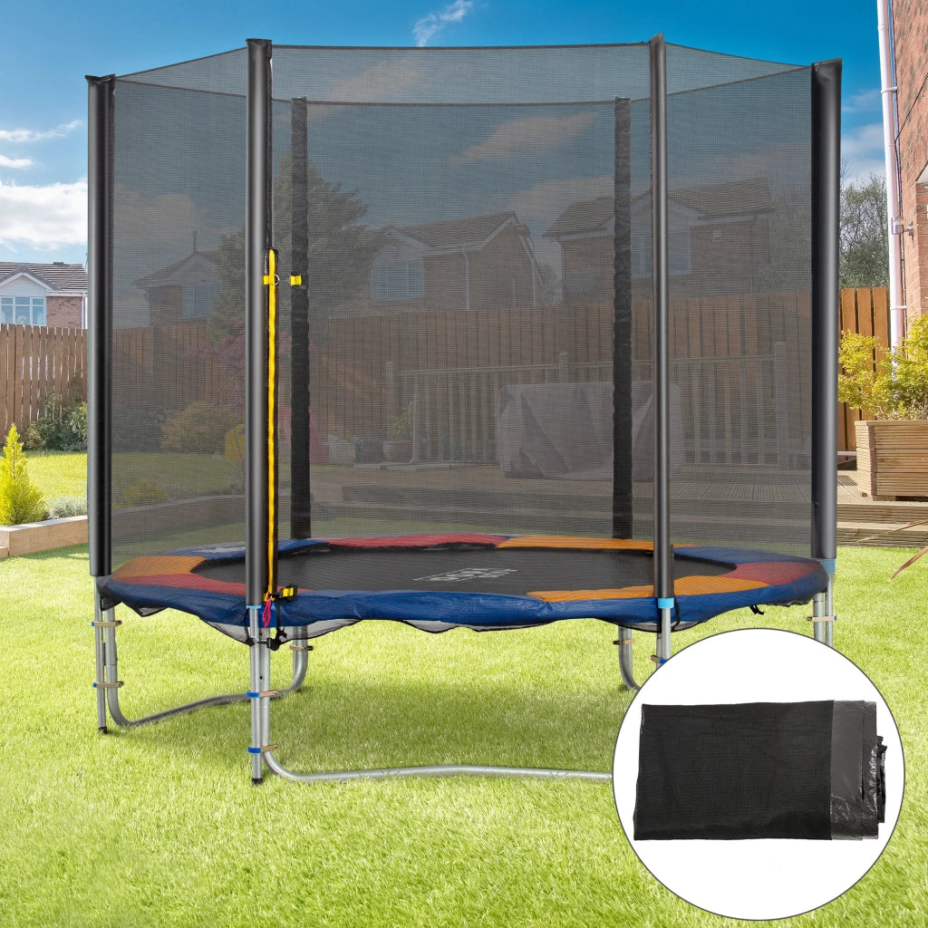 Rete di Sicurezza di Ricambio per Trampolino ¨C Xylo ¨C ?305 cm, 6 Pali, Porta con Zip, Nero