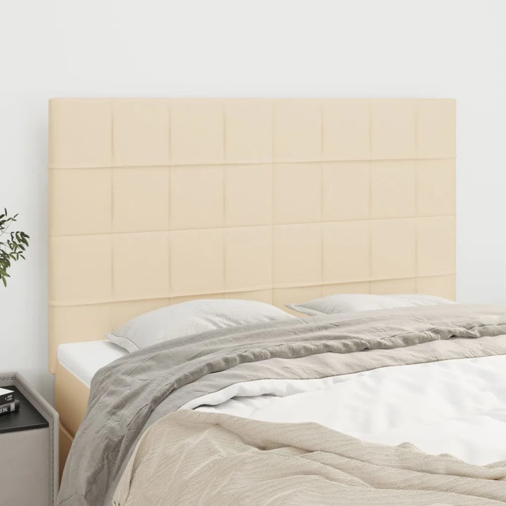 Testiera | Testata Crema 144x5x118/128 cm Tessuto