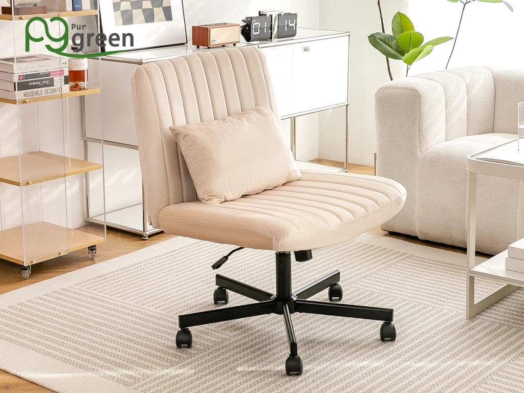 Sedia da Ufficio Girevole ¨C MINIMAL ¨C Tessuto Imbottita, Senza Braccioli, Altezza Regolabile