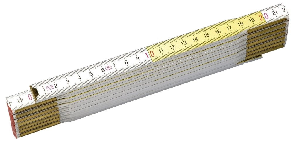10pz st doppio metro bianco/giallo spessore 3 mm cod:ferx.92488