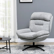 POLTRONA Girevole 79x91x98 cm Chenille Grigio