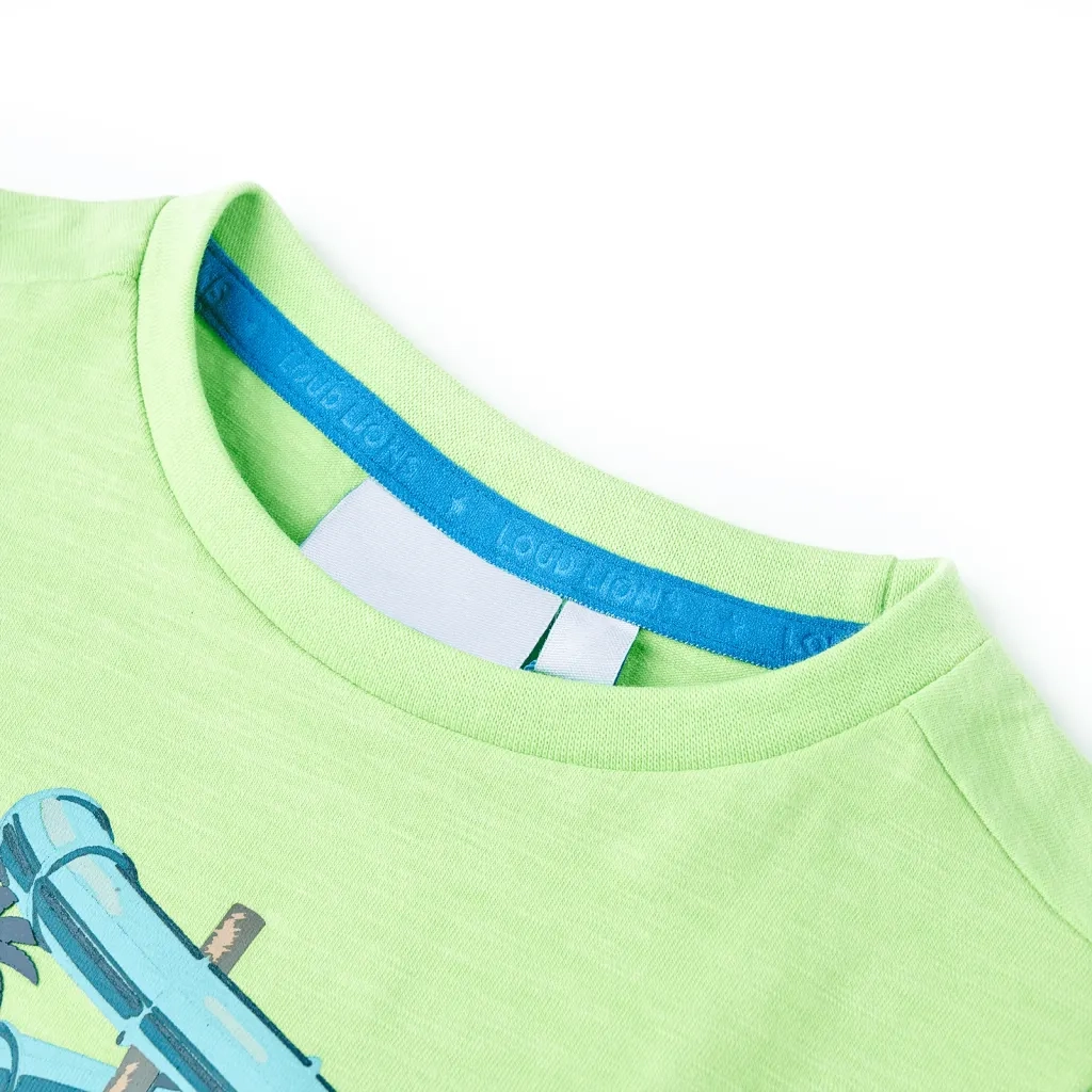 Maglietta da Bambino Verde Neon 128 12472