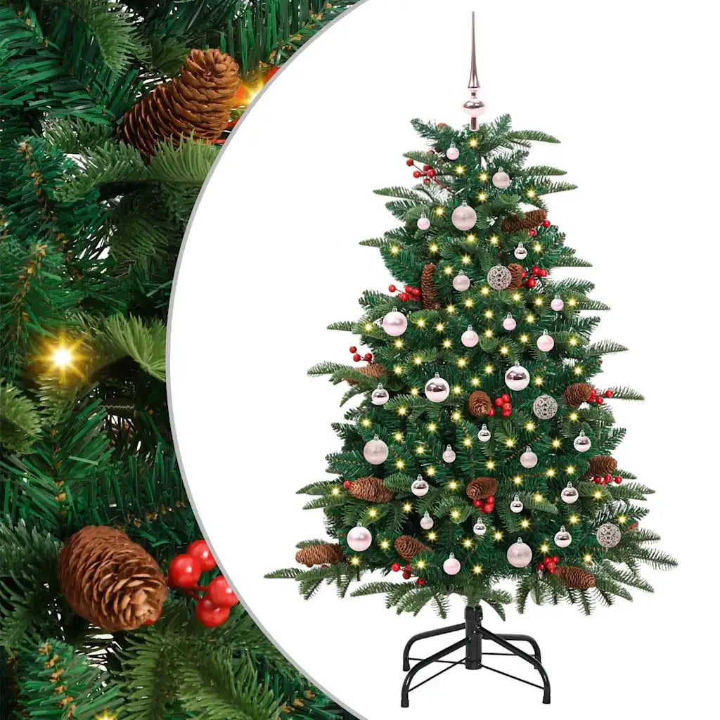 Albero di Natale artificiale con 150 LED Verde 150 cm 3395543